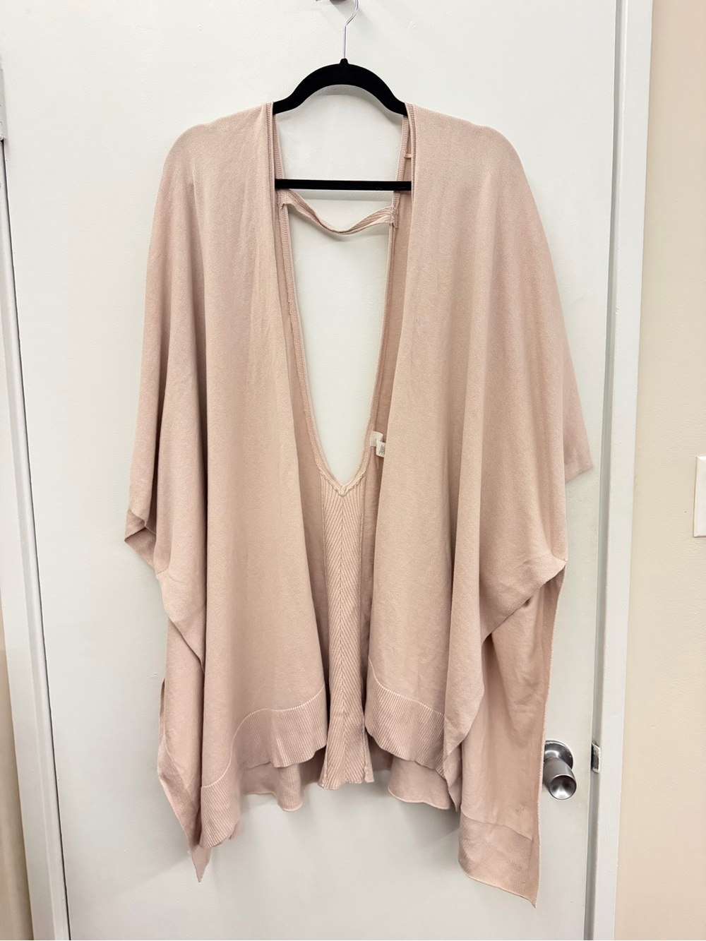 Lululemon Blush Pink Oversized Batwing Sleeve Knit Cardigan Poncho
